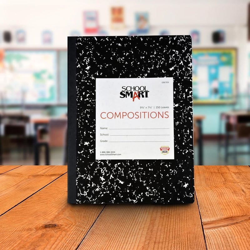 School Smart Hard Cover Ruled Composition Book, 150 Sheets, 9-3/4 x 7-1/2 Inches - 086769 - Image 5